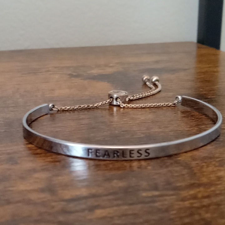 "Fearless" Adjustable Cuff Statement Bracelet